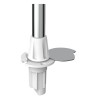 Hampe lumineuse avec feu Evoled 360° - Version extractible avec base en nylon / inox poli