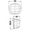 Feux de navigation Compact 12 en acier inox AISI316 poli miroir