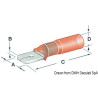 Cosses faston pré-isolées thermorétractables étanches 6,3 mm