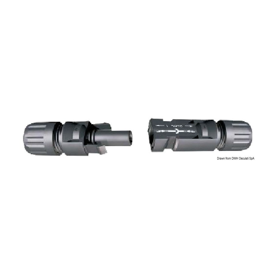 Paire de connecteurs MC4 mâle + femelle IP67 pour installation des panneaux Enecom. 