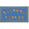 Paillasson rectangulaire antidérapant Format 40x68 cm