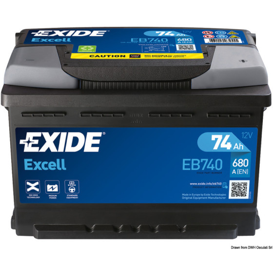 Batteries EXIDE Excell pour démarrage 
