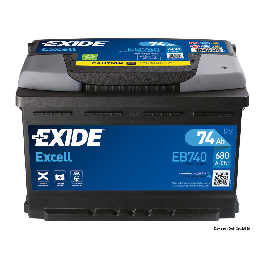 Batteries EXIDE Excell pour démarrage 