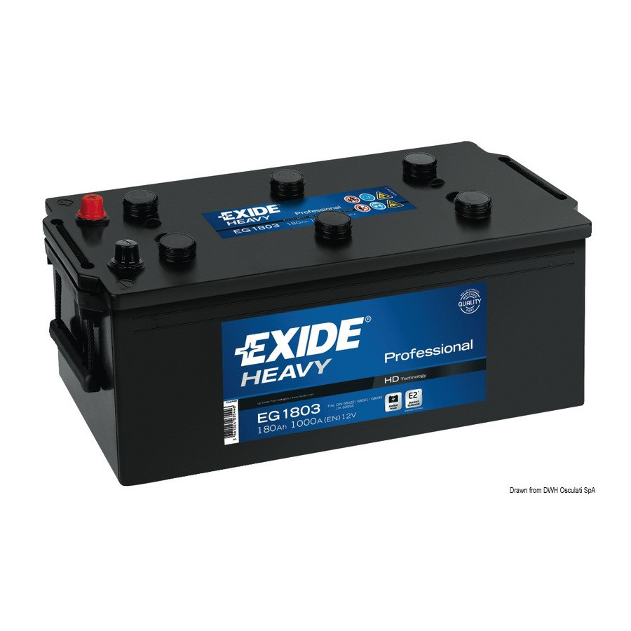 Batteries EXIDE Professional pour démarrage et équipements de bord 