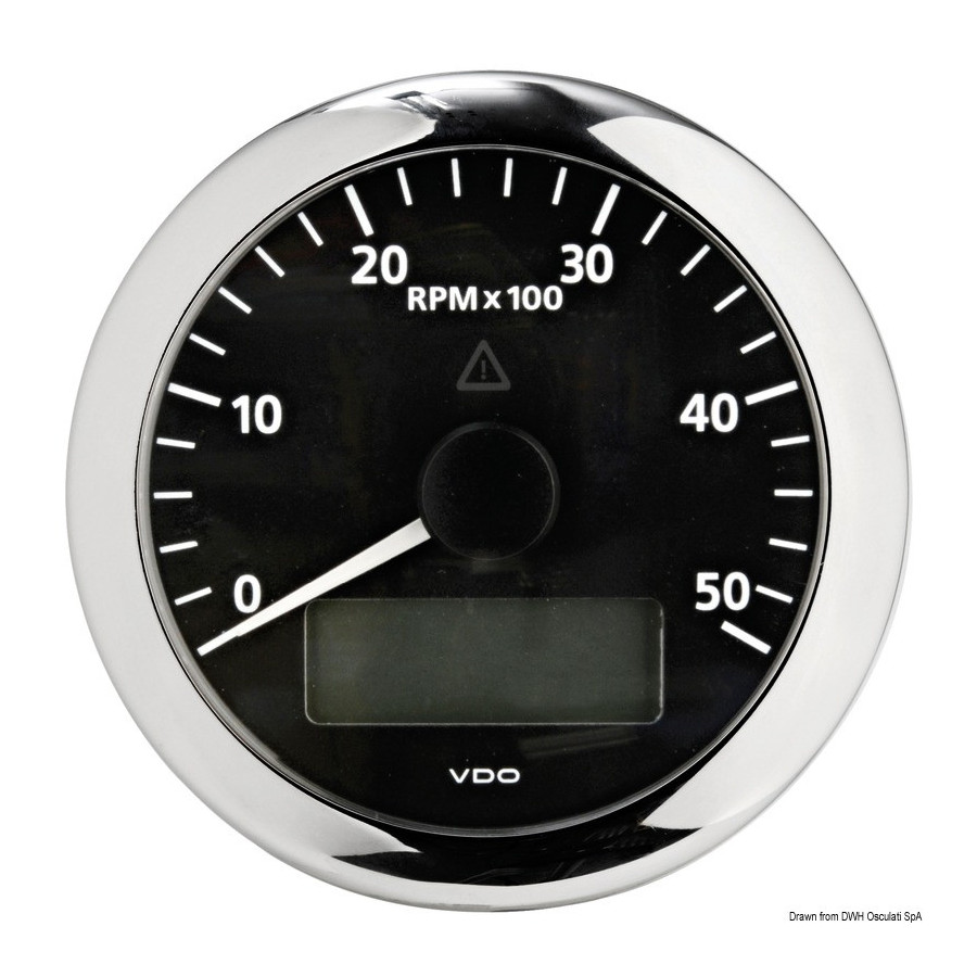 Compte-tours VDO VIEWLINE Variante ou Accessoires Réduit:tpm noir *27.580.02*