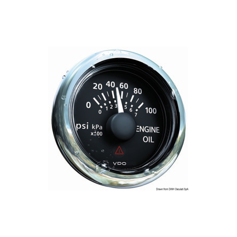 Compte-tours VDO VIEWLINE Variante ou Accessoires Réduit:huile noir 5 bar/80 psi *27.591.01*