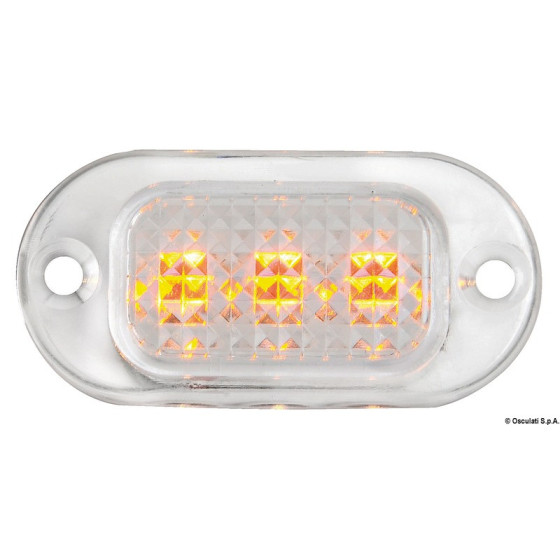 Lumière de courtoisie LED à encastrer - éclairage frontal Variante ou Accessoires Réduit:polycarbonate 3 LED sans bague *13.181.