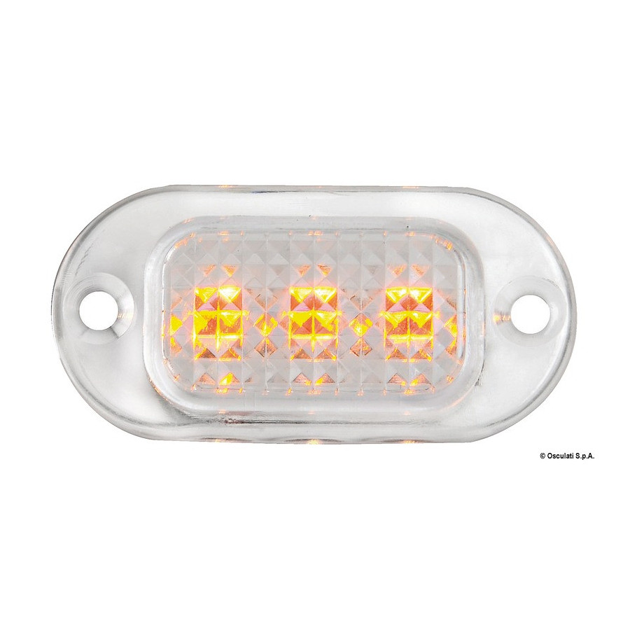 Lumière de courtoisie LED à encastrer - éclairage frontal Variante ou Accessoires Réduit:polycarbonate 3 LED sans bague *13.181.