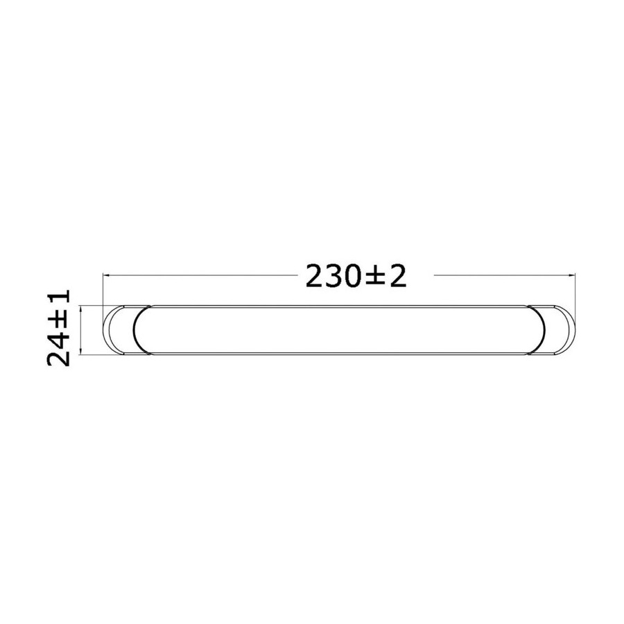 Plafonnier LED à poser étanche Variante ou Accessoires Réduit:LED à poser blanc 230x24x11 mm *13.192.00*