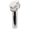 Porte-canne à pêche inox à encastrer, fermeture étanche