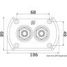 Kit paroi pour double tuyau hydraulique, étanche