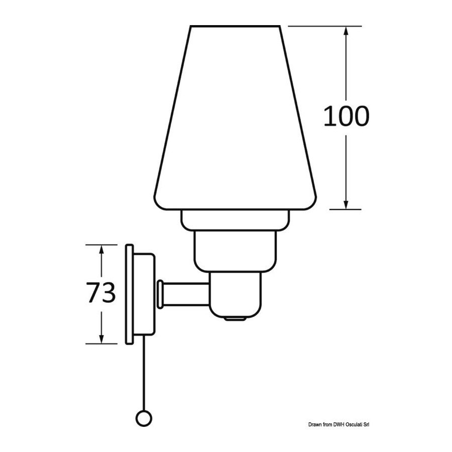 Spot halogène Glow Light, version fixe pour tête de lit 