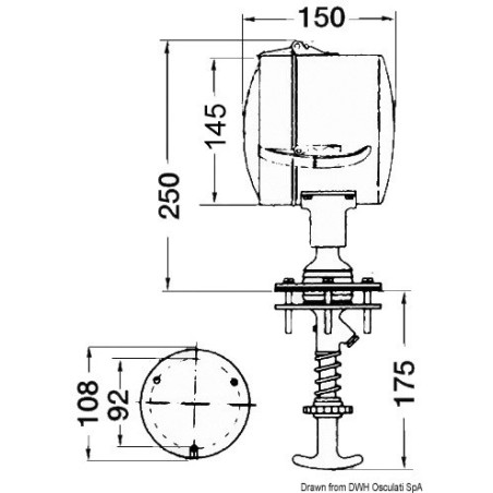 Projecteur orientable de l’intérieur DHR