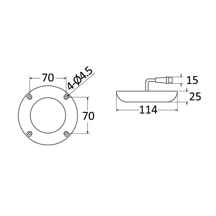 Projecteur sous-marin pour carène / miroir de poupe / passerelle avec vis 