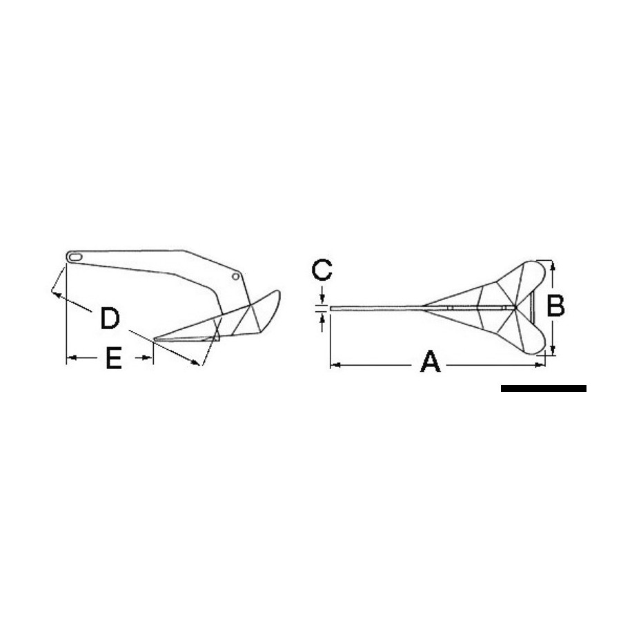 Ancre LEWMAR Delta® en acier galvanisé 
