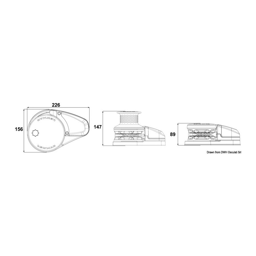 Kit guindeau LEWMAR VX2 bas/haut (700 W) 
