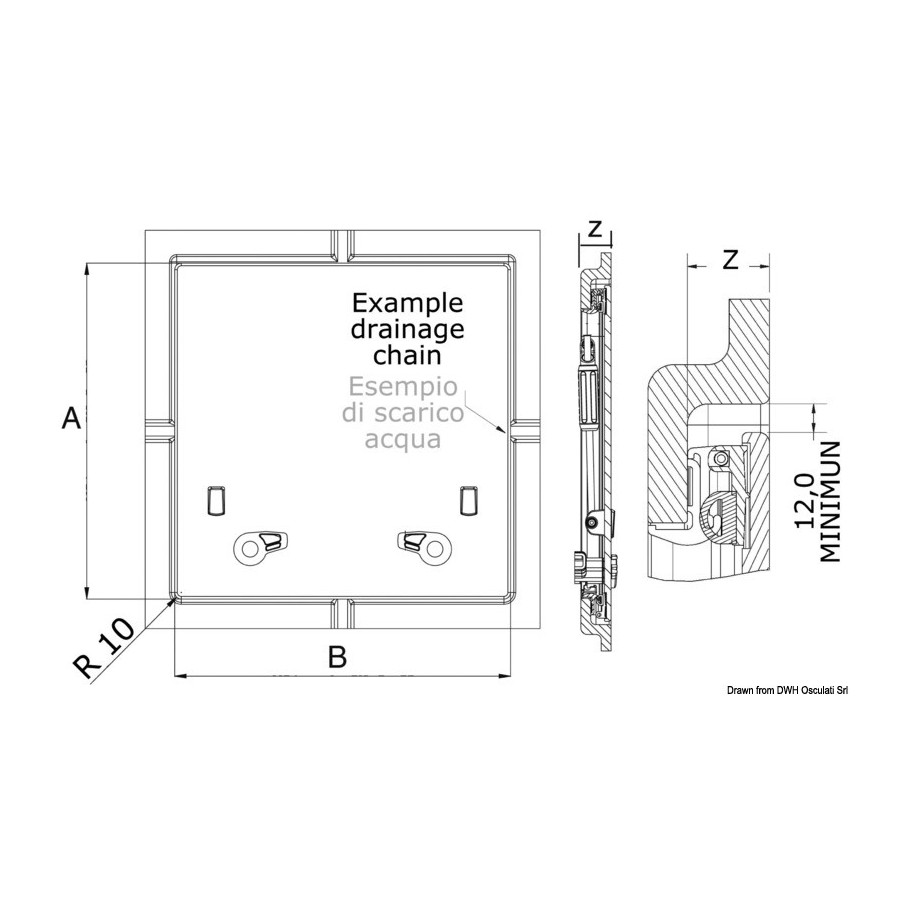 Panneaux de pont LEWMAR Flush Hatch 