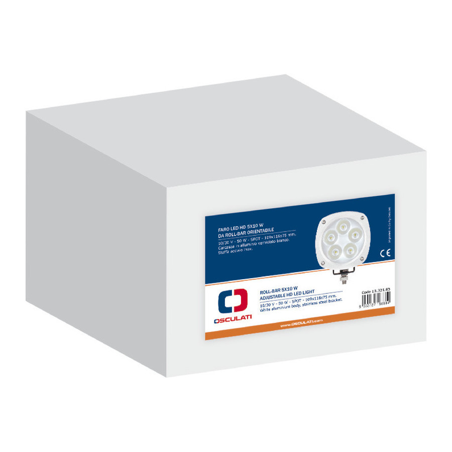 Feu LED HD 5x10W orientable pour roll-bar 