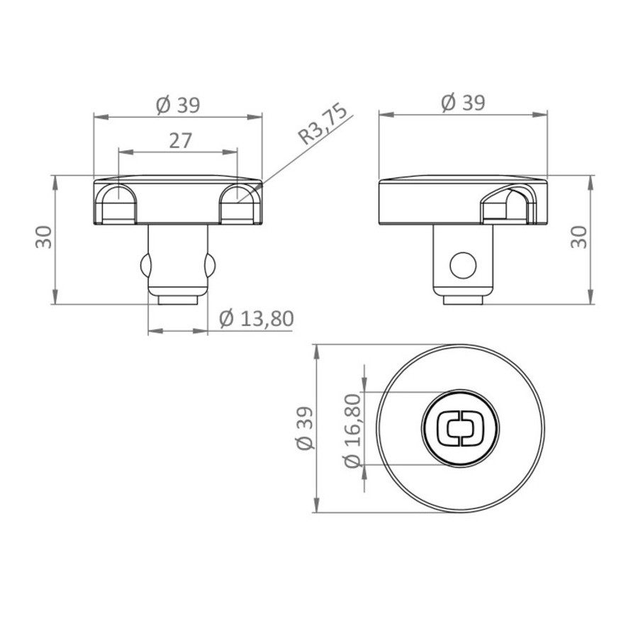 Bouts en polyester haute résistance pour fixation pare-battage avec oeillet Variante ou Accessoires Réduit:06.444.46