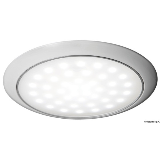Plafonnier LED à saillie reduit Variante ou Accessoires Réduit:ultraplate bague blanche 12/24 V 3 W *13.408.01*