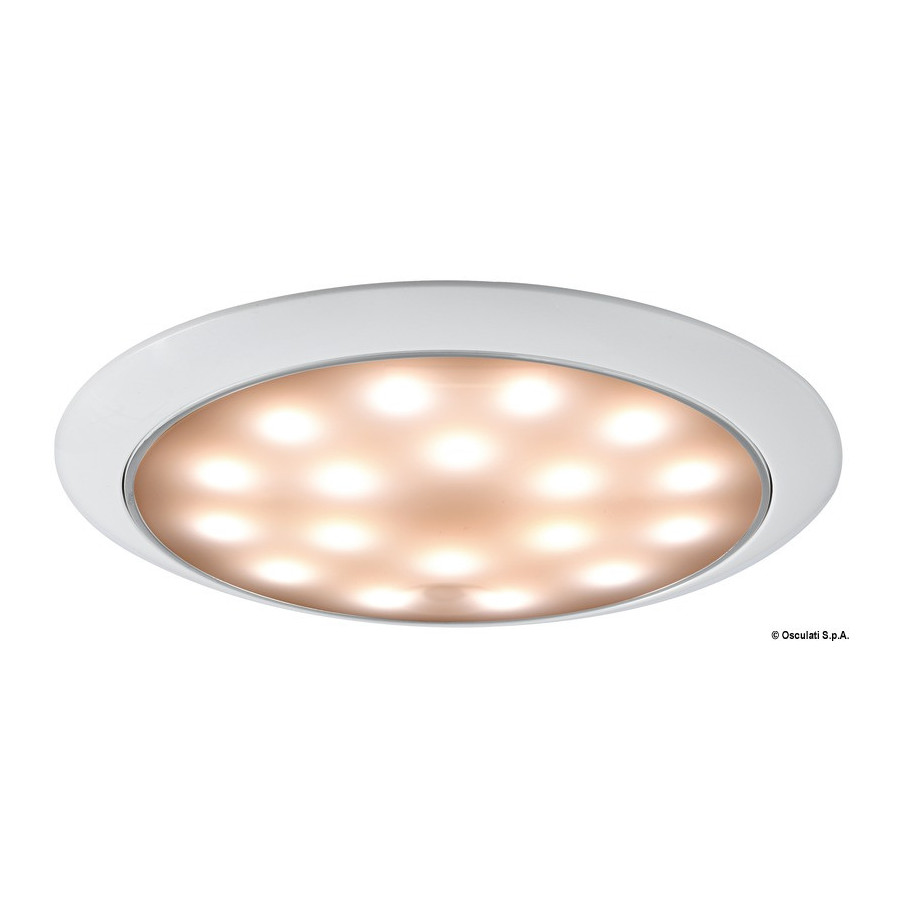 Plafonnier LED sans encastrement Day/Night Variante ou Accessoires Réduit:sans encastrem Day/Night blanc/inox *13.408.11*