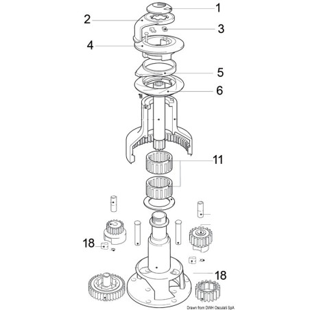 Pièce de rechange LEWMAR pour treuil Ocean self-tailing