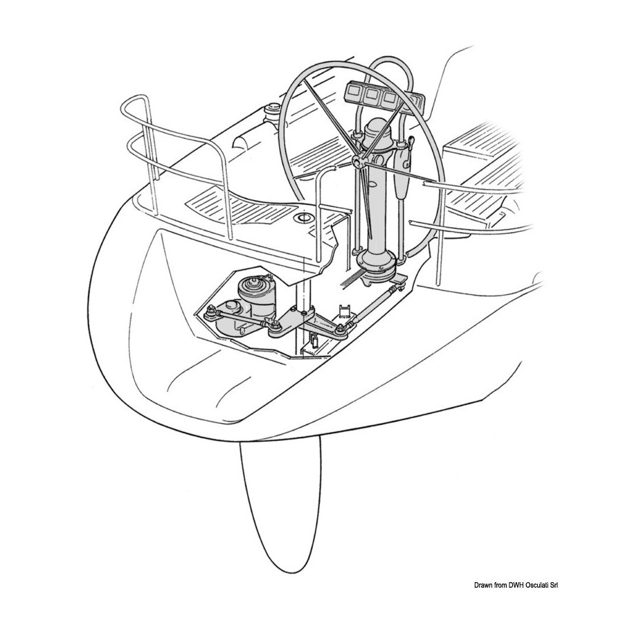 Engine unit with autopilot LEWMAR 