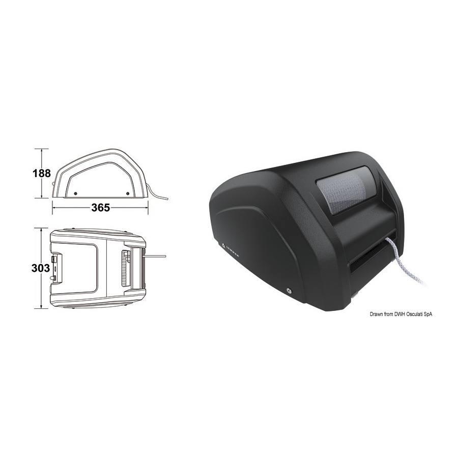 LEWMAR Captive CRW400 captive reel windlass 