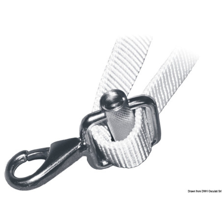 Mousqueton en inox AISI 316 avec boucle