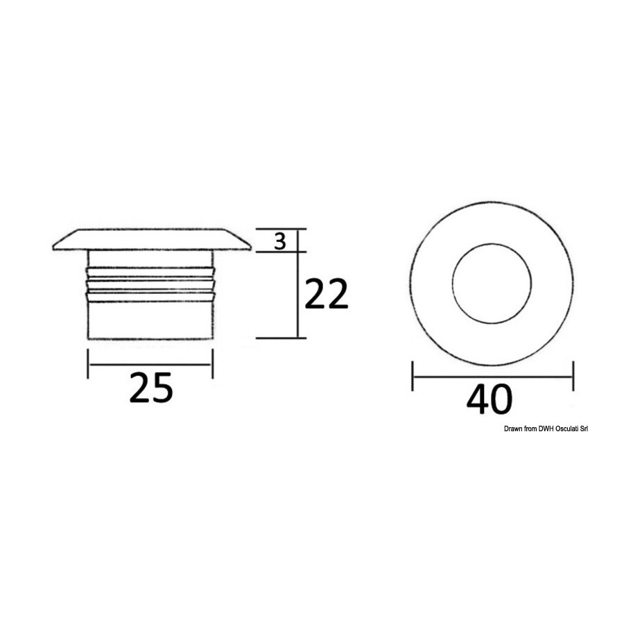 Plafonnier LED à encastrer - éclairage frontal 