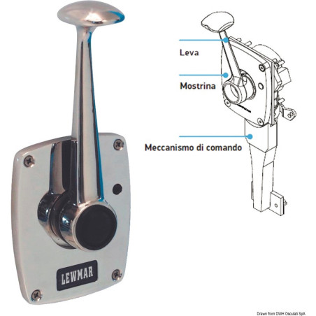 Engine control with single lever LEWMAR