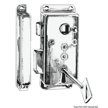 Serrure à plaquer, clé traditionnelle