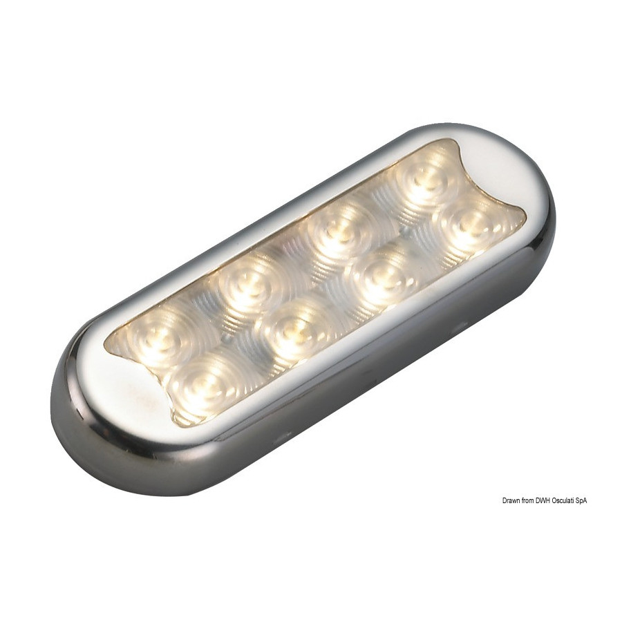 Plafonnier LED compacte BIMINI Variante ou Accessoires Réduit:Bimini 8 LED HD Fond plat avec interrupteur *13.525.01*