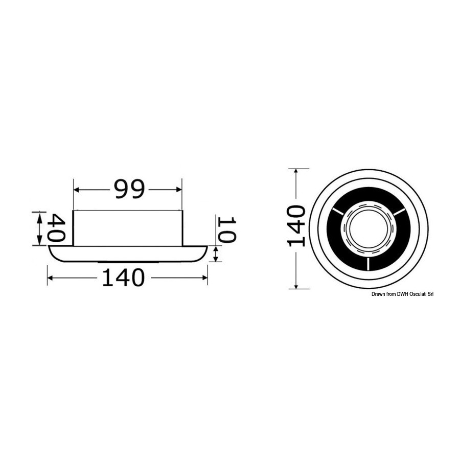 Spot LED à encastrer avec aspiration Extract and Light 