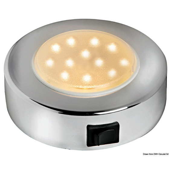 Plafonnier LED à encastrer BATSYSTEM Sun Variante ou Accessoires Réduit:Sun en ABS chromé 10 LED *13.831.20*