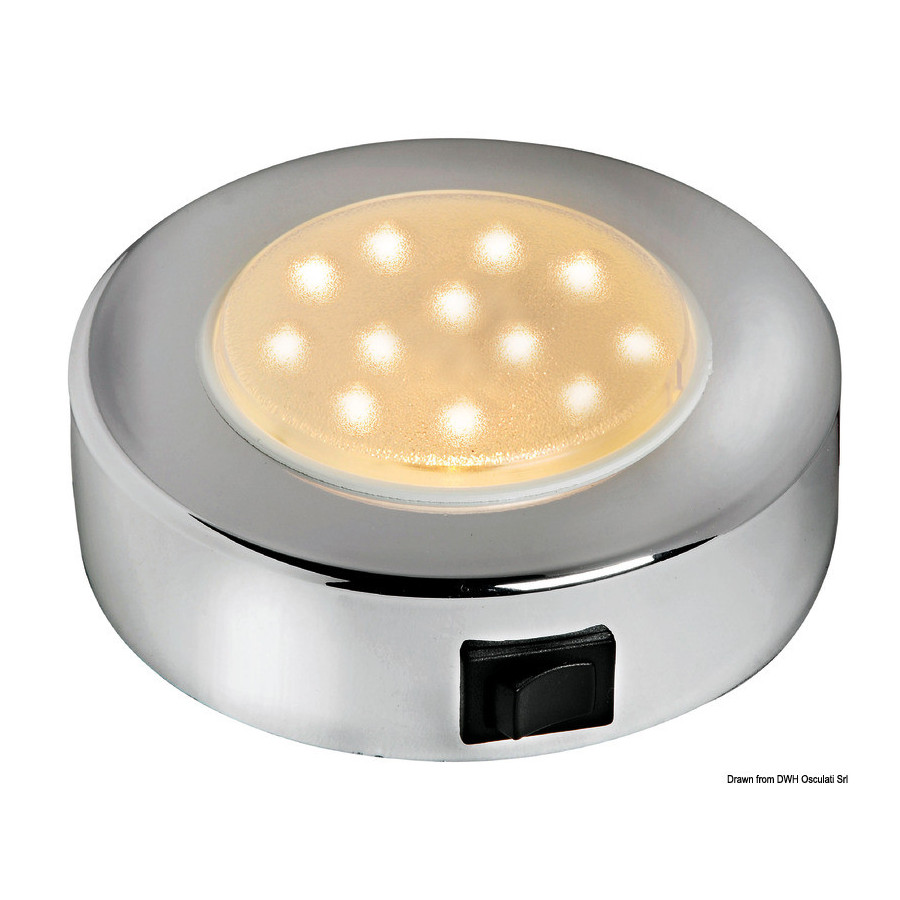 Plafonnier LED à encastrer BATSYSTEM Sun Variante ou Accessoires Réduit:Sun en ABS chromé 10 LED *13.831.20*