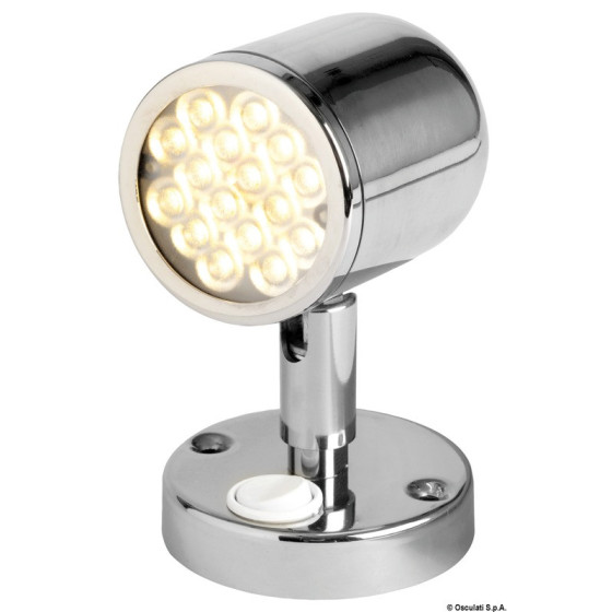 Spot LED Variante ou Accessoires Réduit:en inox poli avec interrupteur *13.947.10*