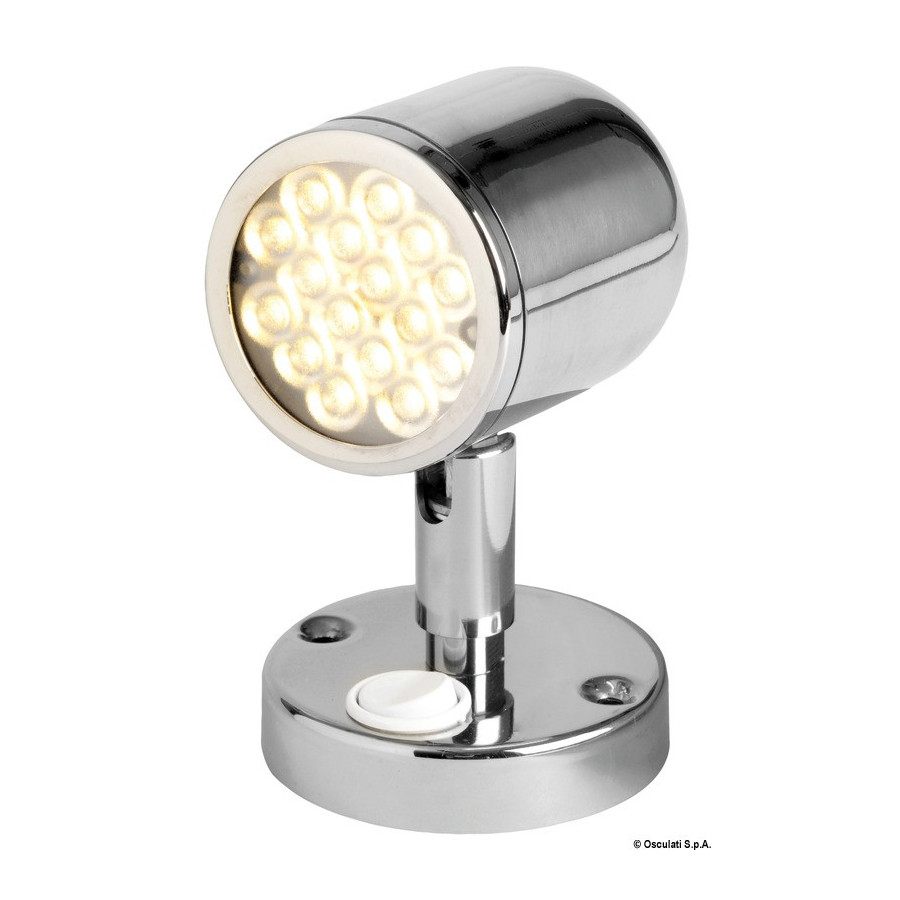 Spot LED Variante ou Accessoires Réduit:en inox poli avec interrupteur *13.947.10*