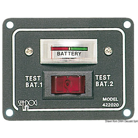 Panneau - test pour 2 batteries activable par interrupteur