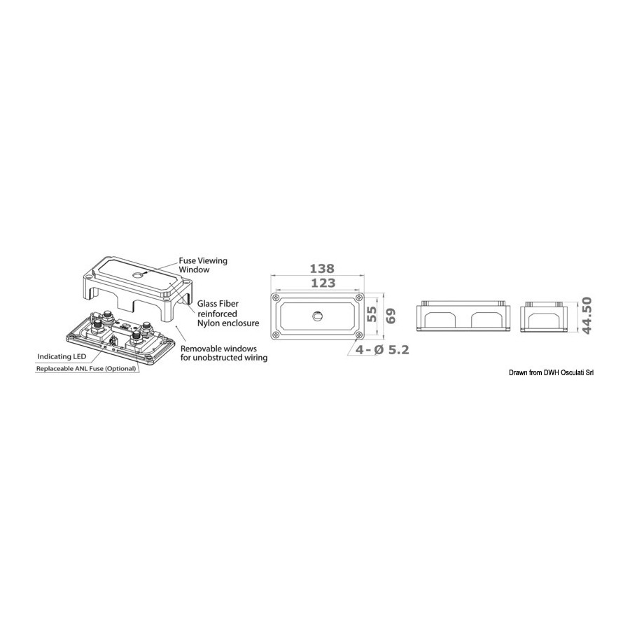 Porte-fusible ANL haute capacité 