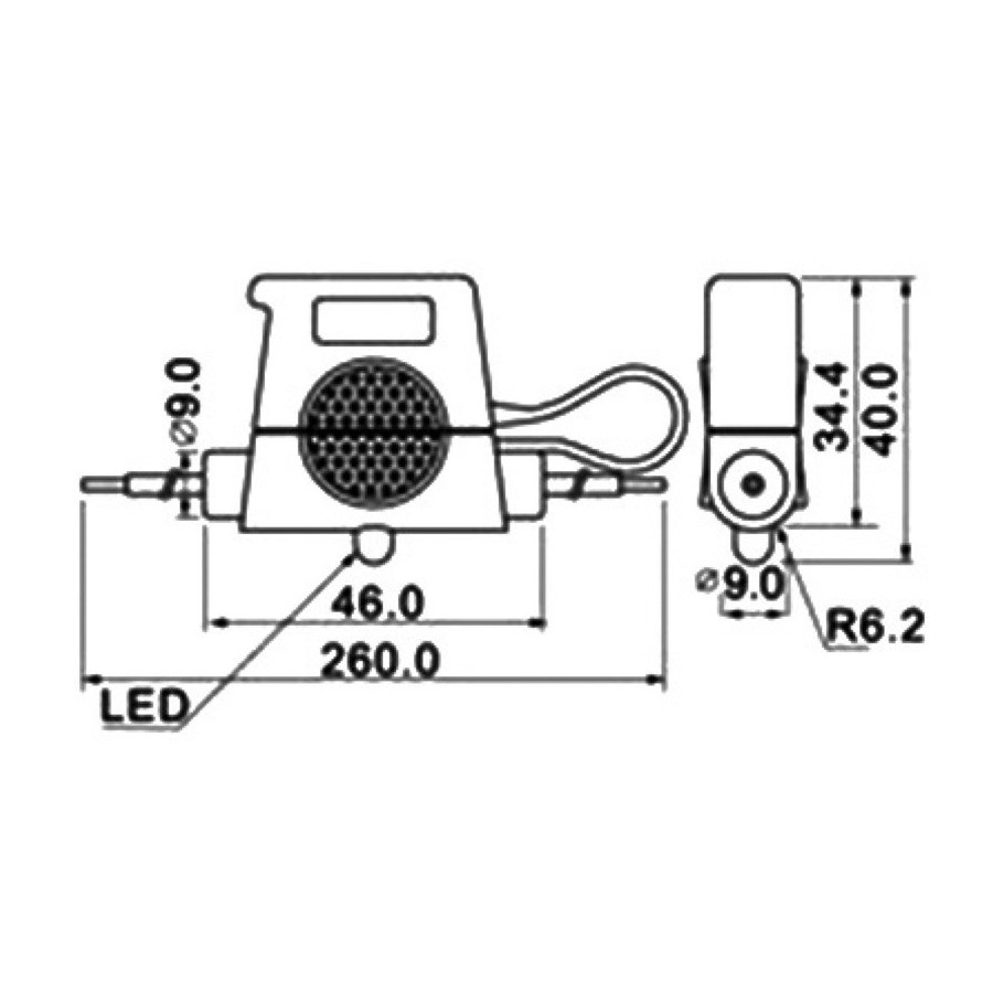 Porte-fusible étanche avec LED d'alarme 