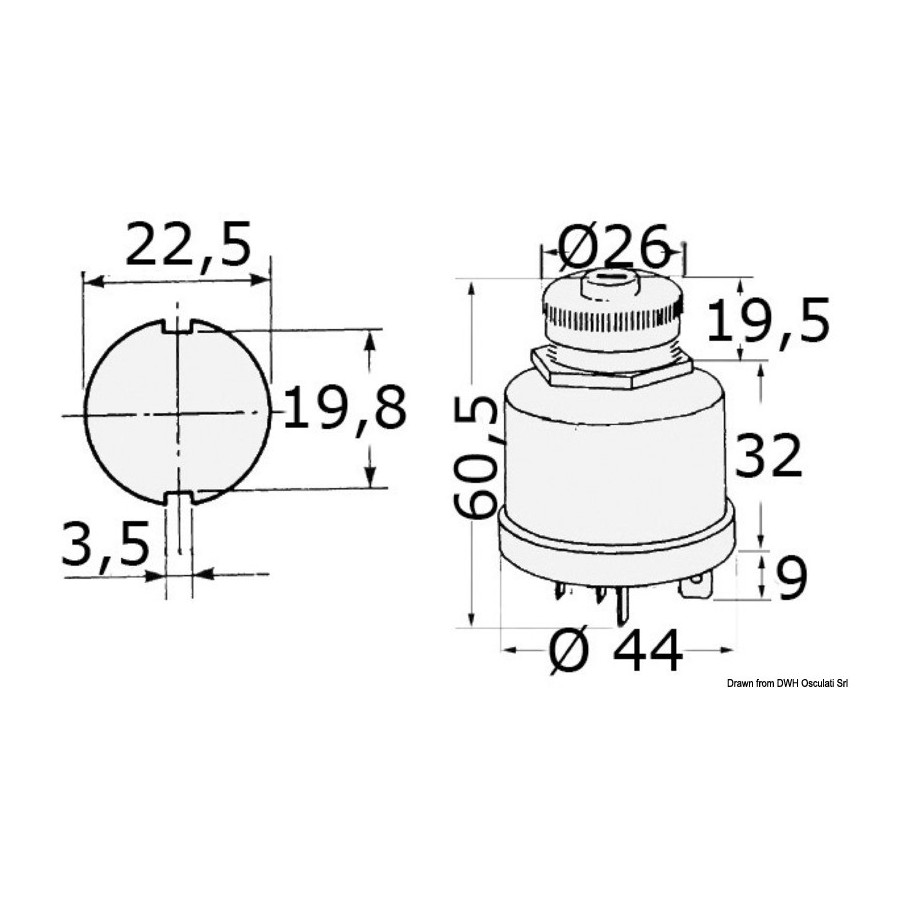 Clé de démarrage étanche  IP65 