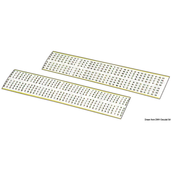 Lettres et chiffres autocollantes de 3mm noirs sur fond blanc 