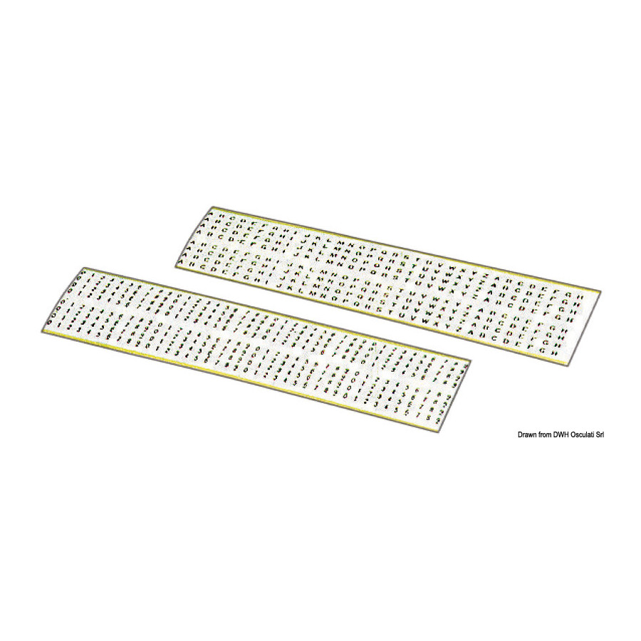 Lettres et chiffres autocollantes de 3mm noirs sur fond blanc 