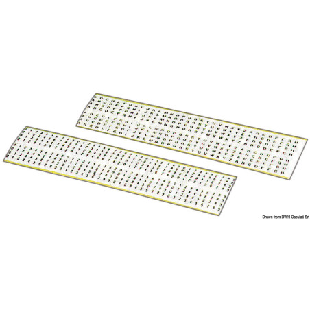 Lettres et chiffres autocollantes de 3mm noirs sur fond blanc