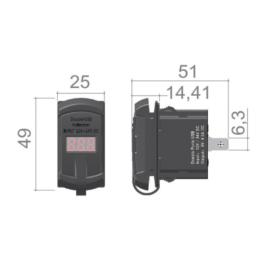Prise de courant avec double USB 