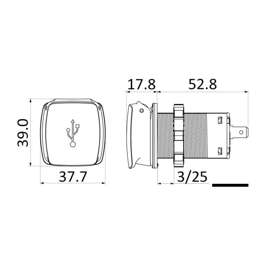 Prises USB-A et USB-C étanches SCANSTRUT Flip Pro 