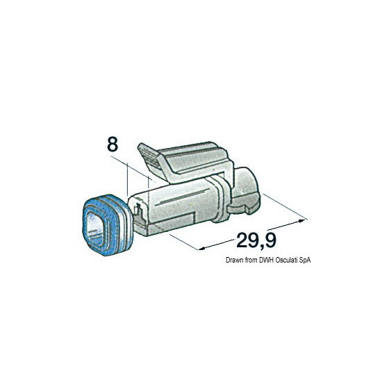 Connecteurs étanches en plastique Variante ou Accessoires Réduit:en plastique femelle 1 pôle *14.235.10* Qté : 5