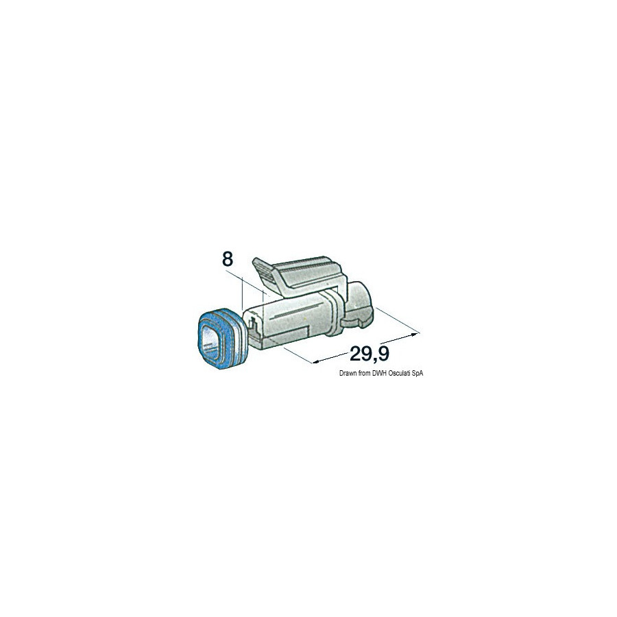 Connecteurs étanches en plastique Variante ou Accessoires Réduit:en plastique femelle 1 pôle *14.235.10* Qté : 5