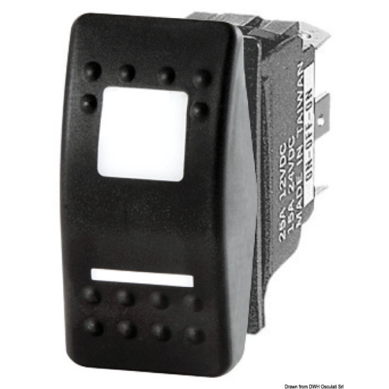 Interrupteur à bascule étanche IP56 Marina R II double LED 
